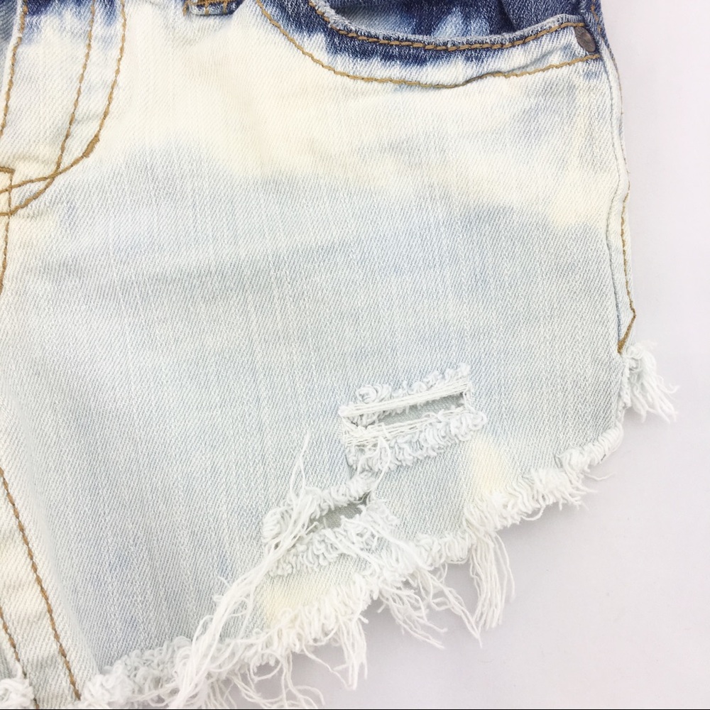 Aeropostale Distressed Jean Cut Off Short Shorts - Picture 2 of 6